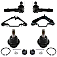 6-Piece Kit Control Arm Includes (2) Ball Joint, (2) Control Arm, and (2) Tie Rod End