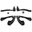 4-Piece Kit Control Arm Includes (2) Control Arm and (2) Tie Rod End