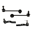 4-Piece Kit Front, Driver and Passenger Side, Outer Tie Rod End Includes (2) Sway Bar Link and (2) Tie Rod End