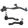 4-Piece Kit Front, Passenger Side, Lower Control Arms, Includes (2) Control Arm and (2) Tie Rod End