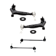 4-Piece Kit Control Arm Includes (2) Control Arm and (2) Sway Bar Link