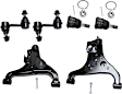 6-Piece Kit Front Suspension Kit, Includes (2) Ball Joint, (2) Control Arm, and (2) Sway Bar Link