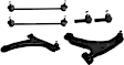2011 Suzuki Grand Vitara - 6-Piece Kit Front, Driver and Passenger Side, Lower Control Arm, 4WD, Includes (2) Control Arm, (2) Sway Bar Link, and (2) Tie Rod End
