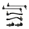 6-Piece Kit Front Suspension Kit, Includes (2) Ball Joint, (2) Sway Bar Link, and (2) Tie Rod End
