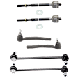 6-Piece Kit Tie Rod End, Includes (4) Tie Rod End and (2) Sway Bar Link