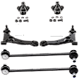 6-Piece Kit Front, Driver and Passenger Side, Lower Control Arms, Includes (2) Ball Joint, (2) Control Arm, and (2) Sway Bar Link