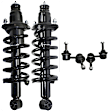 4-Piece Kit Rear, Driver and Passenger Side Fully Loaded Strut, Includes (2) Sway Bar Link and (2) Shock Absorber and Strut Assembly