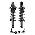 2002 Honda Civic - 4-Piece Kit Rear, Driver and Passenger Side, Fully Loaded Strut, Includes (2) Sway Bar Link and (2) Shock Absorber and Strut Assembly
