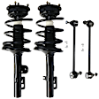 4-Piece Kit Fully Loaded Strut, Includes (2) Shock Absorber and Strut Assembly and (2) Sway Bar Link