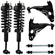 6-Piece Kit Front, Driver and Passenger Side Fully Loaded Strut, Includes (2) Control Arm, (2) Sway Bar Link and (2) Shock Absorber and Strut Assembly