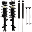 6-Piece Kit Front and Rear, Driver and Passenger Side Shock and Fully Loaded Strut, Includes (2) Sway Bar Link and (4) Shock Absorber and Strut Assembly