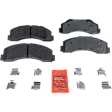 4-Wheel Set Front and Rear Brake Disc and Pad Kit, Plain Surface 6 Lugs Front-350.01 mm/Rear-347.98 mm, Includes (4) Brake Disc and (2) Brake Pad Set
