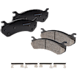 4-Wheel Set Front and Rear Brake Disc and Pad Kit, Plain Surface 6 Lugs Front-305.05 mm/Rear-329.69 mm, Includes (4) Disc and (2) Pad Set