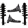 4-Piece Kit Fully Loaded Strut, Includes (2) Control Arm and (2) Shock Absorber and Strut Assembly