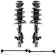 4-Piece Kit Fully Loaded Strut, Includes (2) Shock Absorber and Strut Assembly and (2) Sway Bar Link