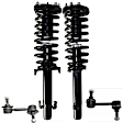 4-Piece Kit Fully Loaded Strut, Sedan, Includes (2) Shock Absorber and Strut Assembly and (2) Sway Bar Link