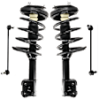 4-Piece Kit Fully Loaded Strut, Includes (2) Shock Absorber and Strut Assembly and (2) Sway Bar Link