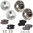 2005 Subaru Outback XT - 8-Piece Kit Front and Rear Brake Disc and Pad Kit, Plain Surface, 5 Lugs, 2.5L 4Cyl,  Includes (4) Brake Disc and (2) Brake Pad Set