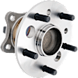 4-Piece Kit Front, Driver and Passenger Side Axle Assembly, includes (2) Axle Assembly and (2) Wheel Hub
