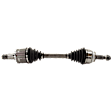 4-Piece Kit Front, Driver and Passenger Side Axle Assembly, includes (2) Axle Assembly and (2) Wheel Hub
