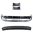 2014 Ram 1500 - 4-Piece Kit Front, Lower Bumper, For Models With Two Piece  Type, Chrome,  Includes (1) Bumper, (2) Bumper Trim, and (1) Valance