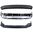 2014 Ram 1500 Sport - 3-Piece Kit, Front, Lower Bumper, For Models With Two Piece Bumper Type, Chrome, Includes (1) Bumper, (1) Bumper Cover, and (1) Valance