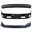 3-Piece Kit, Front, Lower Bumper, For Models With Two Piece Bumper Type, Painted Black, Includes (1) Bumper, (1) Bumper Cover, and (1) Valance