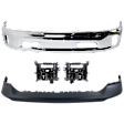 2013 Ram 1500 R/T - 4-Piece Kit Front, Lower Bumper, For Models With Two Piece  Type, Fog Lamps and Ram Logo On Grille, Chrome,  Includes (1) Bumper, (2) Bumper Bracket, and (1) Bumper Cover