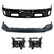 2014 Ram 1500 - 4-Piece Kit Front, Lower Bumper, For Models With Two Piece  Type, Painted Black,  Includes (1) Bumper, (2) Bumper Bracket, and (1) Bumper Cover