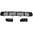 3-Piece Kit Bumper Grille, Textured Black, Includes (1) Bumper Grille and (2) Fog Light Cover