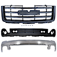 3-Piece Kit, Bumper, Chrome, Includes (1) Bumper, (1) Grille Assembly, and (1) Valance
