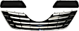 3-Piece Kit Grille Chrome Shell with Painted Black Insert, Japan or USA Built Vehicle, Includes (2) Fog Light Cover and (1) Grille Assembly