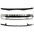 3-Piece Kit, Front, Lower Bumper, Chrome, Includes (1) Bumper, (1) Bumper Cover, and (1) Bumper Trim
