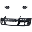 3-Piece Kit Primed Bumper Cover, Includes (1) Bumper Cover and (2) Fog Light
