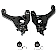 4-Piece Kit Front, Driver and Passenger Side, Lower Control Arms, Includes (2) Ball Joint and (2) Control Arm