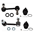 2004-2006 GMC Envoy XL - 4-Piece Kit Front, Driver and Passenger Side, Lower Ball Joint, includes (2) Ball Joint, (2) Sway Bar Link, and (2) Tie Rod End