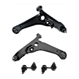 4-Piece Kit Front, Driver and Passenger Side, Lower Control Arms, Includes (2) Control Arm and (2) Sway Bar Link