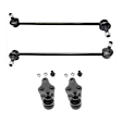 4-Piece Kit Front, Driver and Passenger Side, Lower Ball Joint, includes (2) Ball Joint, (2) Sway Bar Link, and (2) Tie Rod End