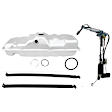 1992 Chevrolet C3500 - 3-Piece Kit Galvanized Steel Fuel Tank, Standard Cab Pickup, 48.5 in. x 16.5 in. x 14.125 in., With 25 Gallon Midship Tank, 25 gallons / 95 liters, GAS, Includes (1) Fuel Pump, (1) Fuel Tank, and (1) Fuel Tank Strap