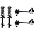 4-Piece Kit Front, Driver and Passenger Side Suspension Kit, Includes (2) Shock Absorber and Strut Assembly and (2) Sway Bar Link