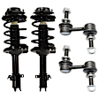 4-Piece Kit Fully Loaded Strut, Includes (2) Shock Absorber and Strut Assembly and (2) Sway Bar Link