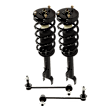 4-Piece Kit Front, Driver and Passenger Side Fully Loaded Strut, Includes (2) Sway Bar Link and (2) Shock Absorber and Strut Assembly