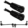 4-Piece Kit Fully Loaded Strut, RWD, Includes (2) Sway Bar Link and (2) Shock Absorber and Strut Assembly