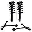4-Piece Kit Front, Driver and Passenger Side Fully Loaded Strut, Includes (2) Control Arm and (2) Shock Absorber and Strut Assembly