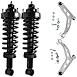 4-Piece Kit Rear, Driver and Passenger Side Fully Loaded Strut, Includes (2) Control Arm and (2) Shock Absorber and Strut Assembly