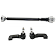 3-Piece Kit Front Driveshaft, 4WD, Manual Transmission, 6 Cyl., 3.7L Engine, 30.35 in. Length, Includes (1) Driveshaft and (2) Tie Rod End