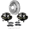 2-Wheel Set Wheel Hub, 5 Lugs, With Bearing, includes (1) Brake Disc, (1) Brake Pad Set, and (2) Wheel Hub