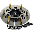 2-Wheel Set Wheel Hub, 6 Lugs, With Bearing, 4WD, Includes (2) Wheel Hub and (2) Axle Assembly