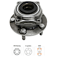 4-Piece Kit Front, Driver and Passenger Side Axle Assembly - New 4-Piece Kit, Includes (2) Axle Assembly and (2) Wheel Hub