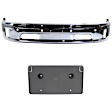 2-Piece Kit, Front, Lower Bumper, For Models With Two Piece Bumper Type, Chrome, Includes (1) Bumper and (1) License Plate Bracket